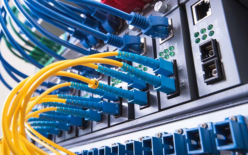 Infraestructura de conexiones de fibra óptica